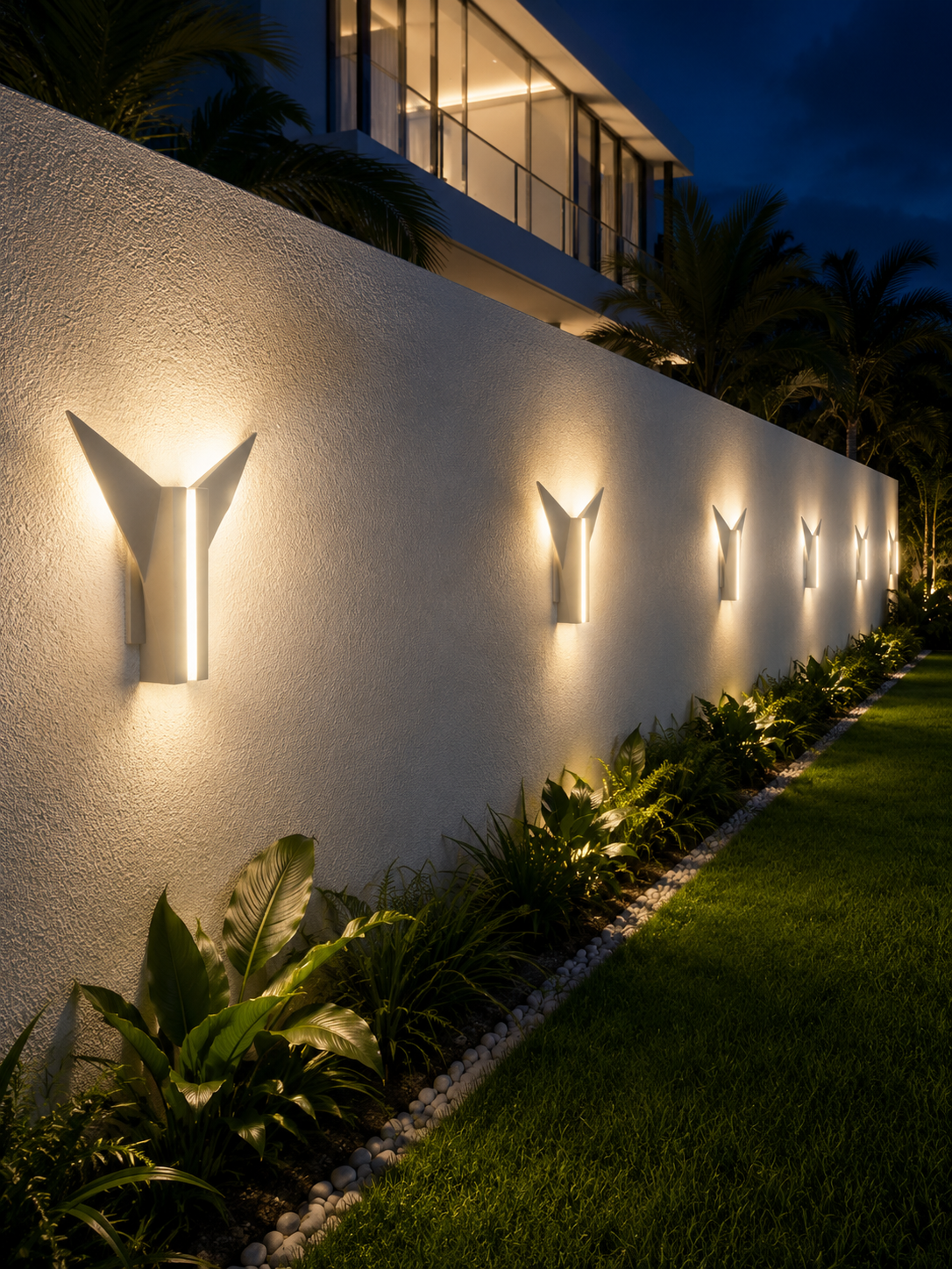 Buiten Wandlamp met Geometrische Vleugelvorm