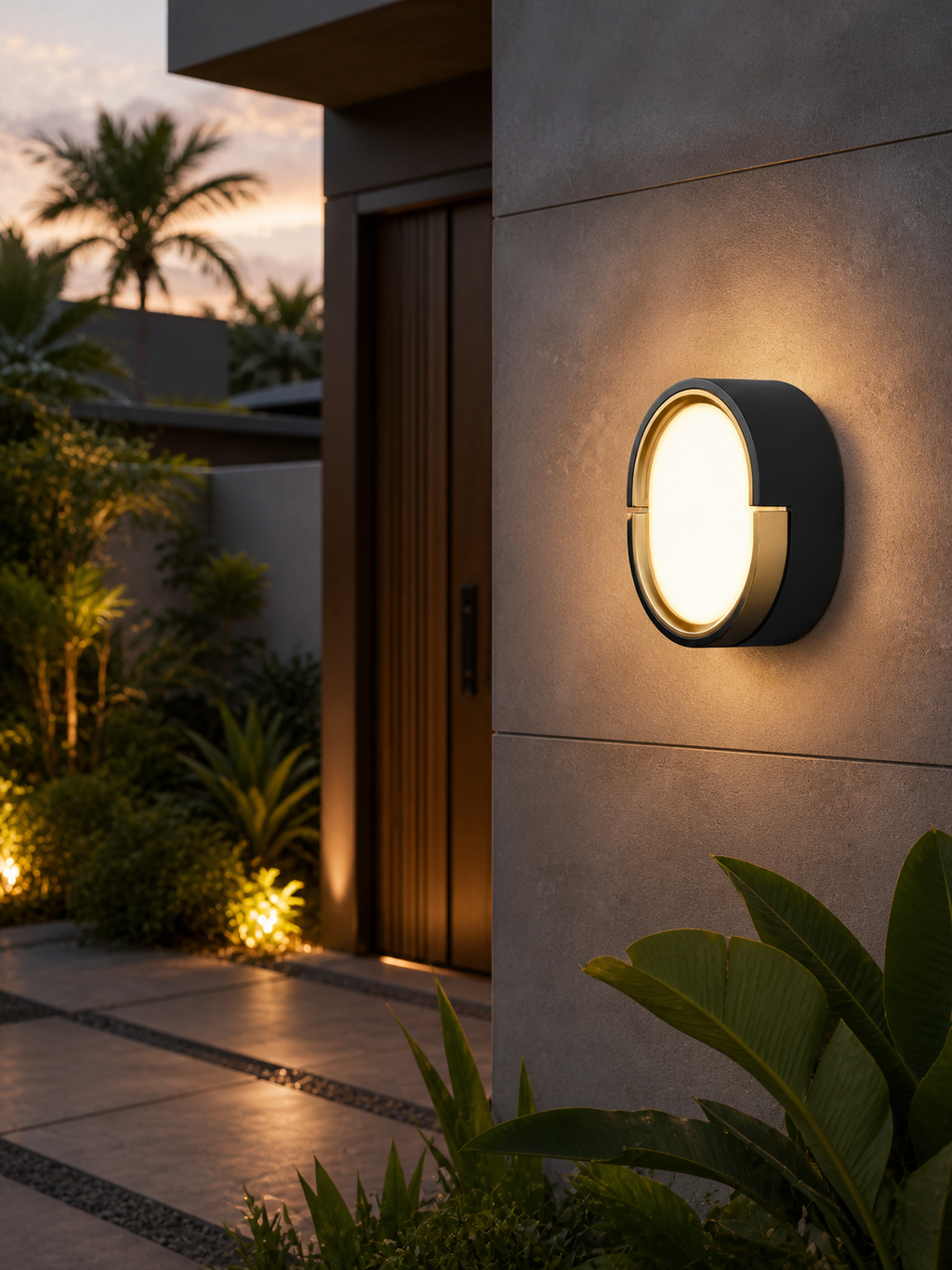 Ronde Buiten Wandlamp met Open Ringontwerp