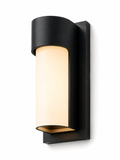 Buiten Wandlamp met Gebogen Bovenkap en Matte Diffuser