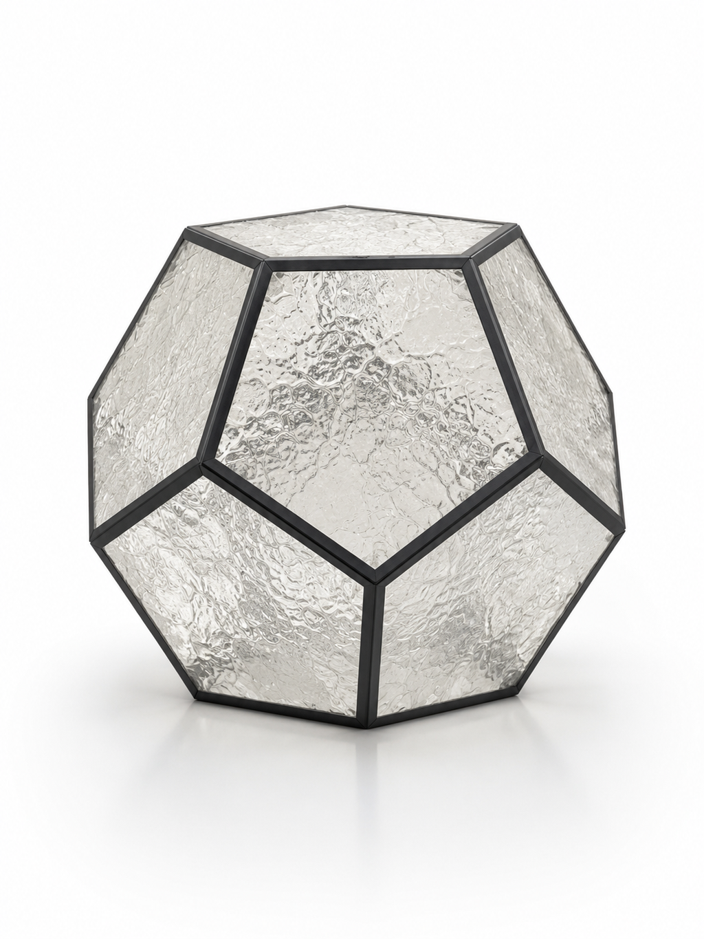 Geometrische Buitenlamp met Gestructureerde Glaspanelen