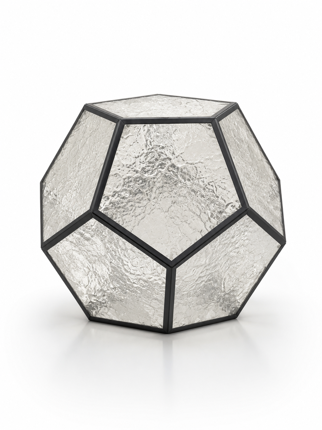 Geometrische Buitenlamp met Gestructureerde Glaspanelen