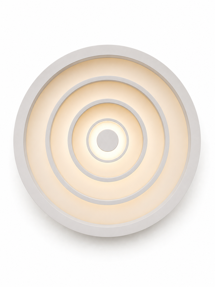 Ronde Buiten Wandlamp met Gelaagd Cirkelontwerp