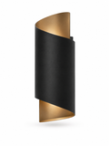Buiten Wandlamp met Gebogen Metaalstructuur