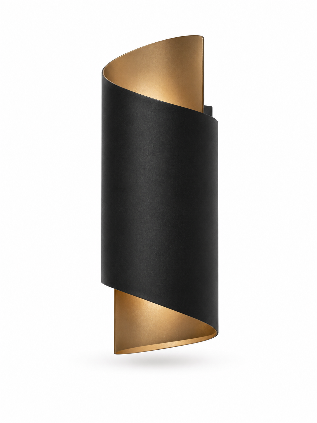 Buiten Wandlamp met Gebogen Metaalstructuur
