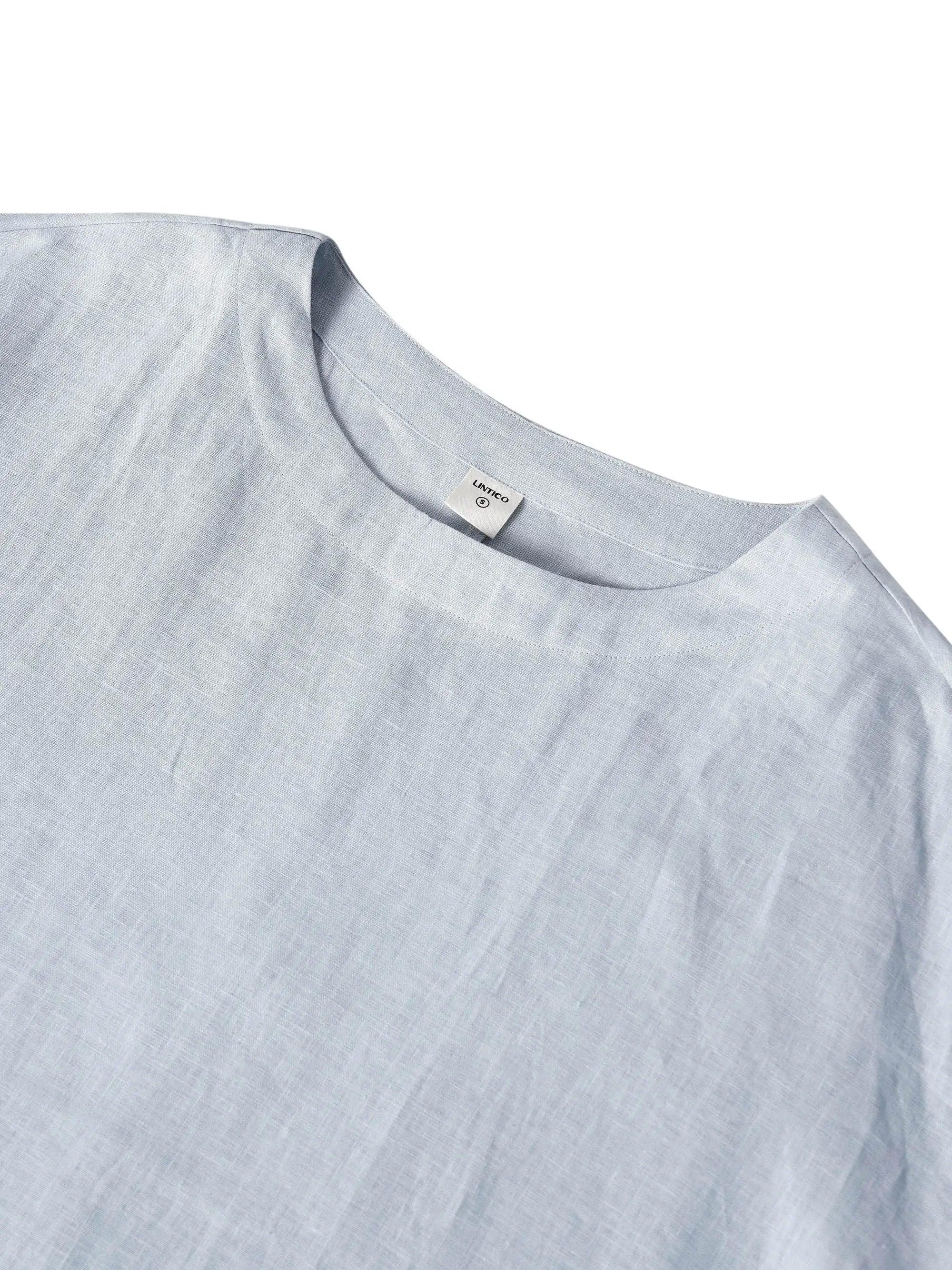 Comfortabele Linnen Oversized Top met 3/4 Mouwen