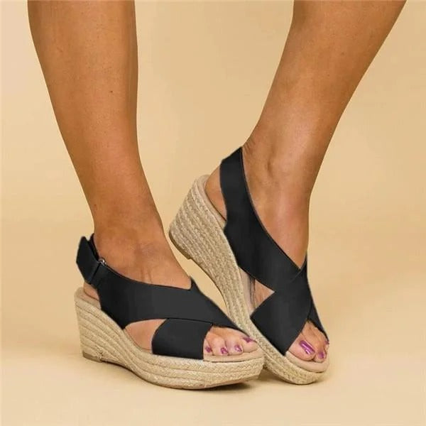 Comfortabele Orthopedische Espadrilles Met Sleehak (Dames)