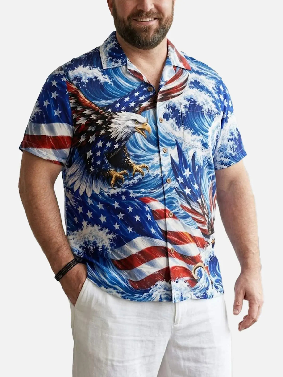 Casual Polyester Overhemd (Heren)