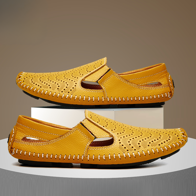 Elegante Leren Sandalen met Gewatteerd Voetbed (Dames)