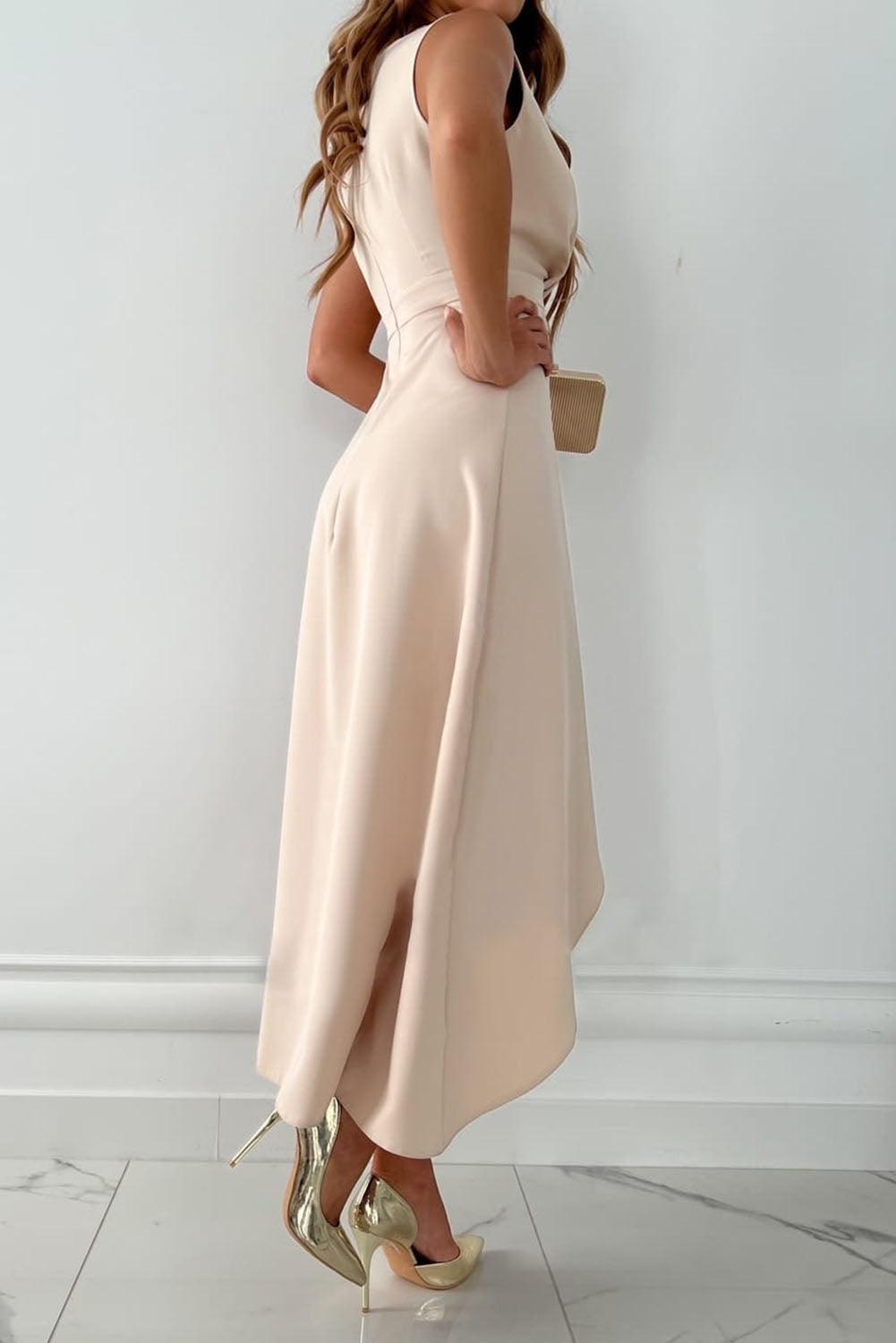 Elegante Wikkeljurk Met V-hals (Dames)