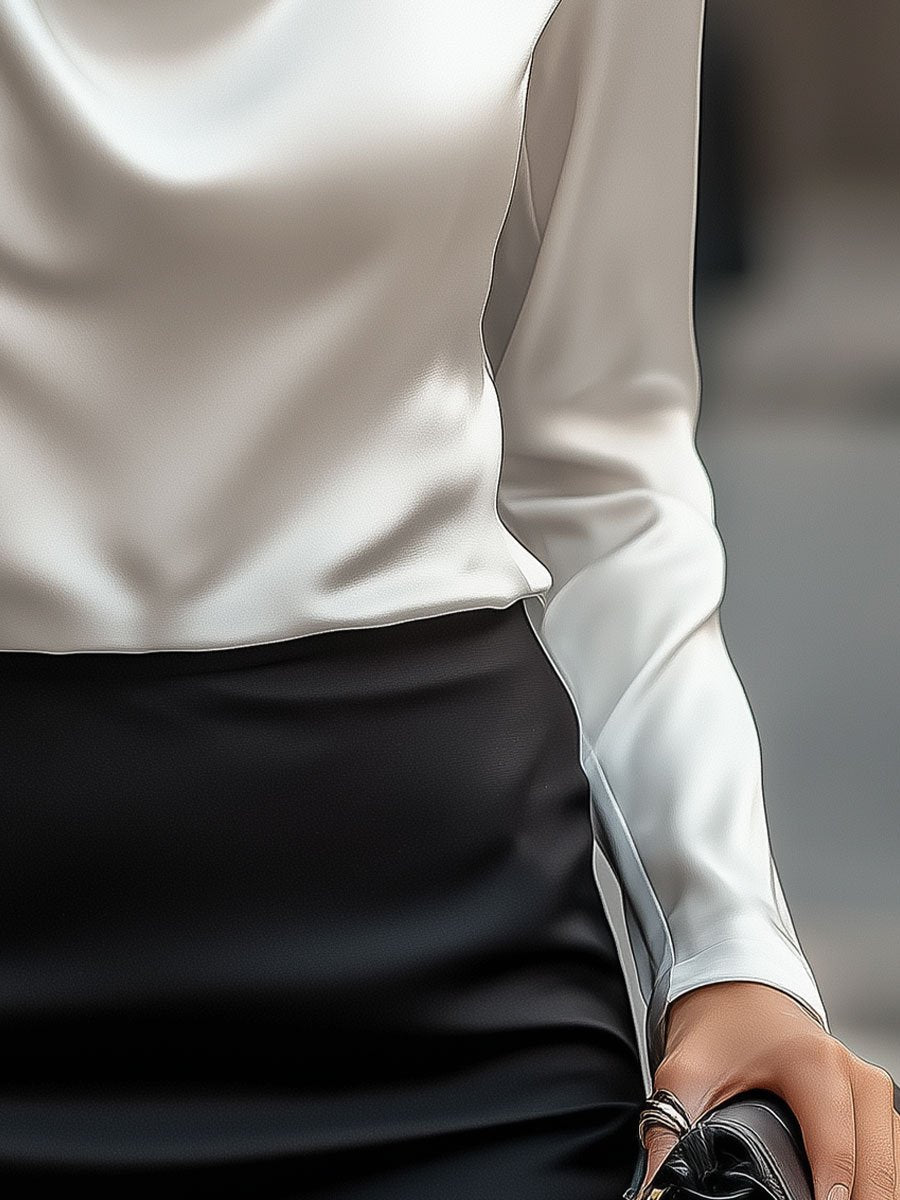 Elegante Blouse van Satijn