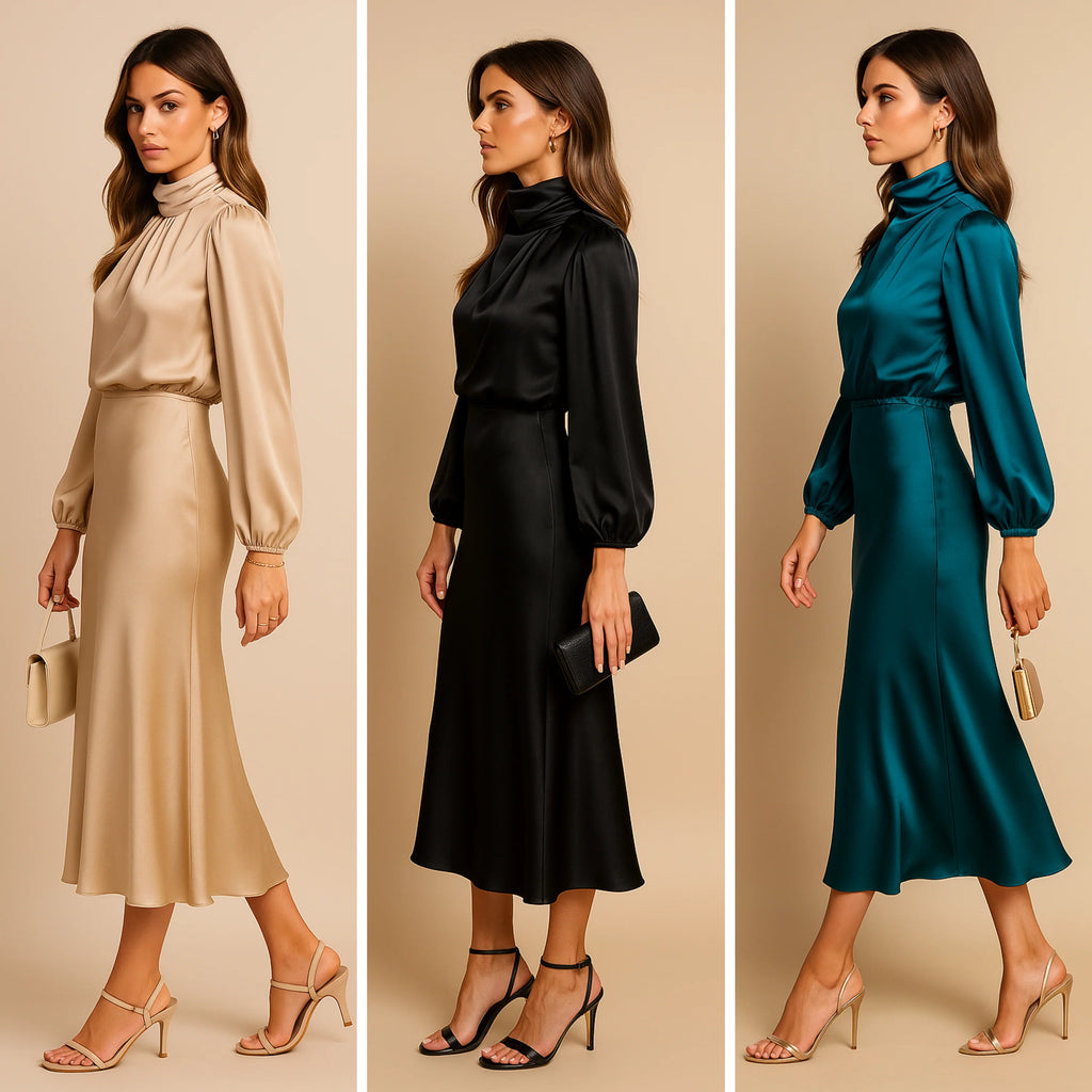 Elegante Midi Jurk van Katoen (Dames)