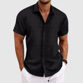 Felix Grant - Summit Stripe Men's Shirt with Lapel Collar and Short Sleeves 0