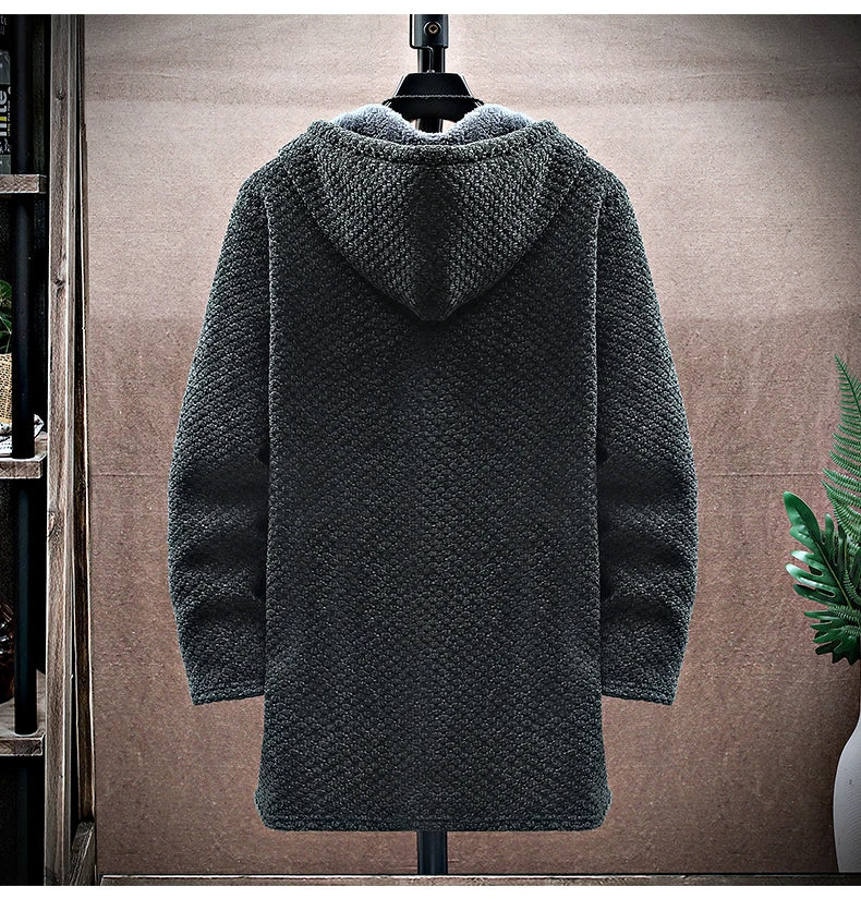 Hoodie van Wol en Kasjmiermix (Heren)