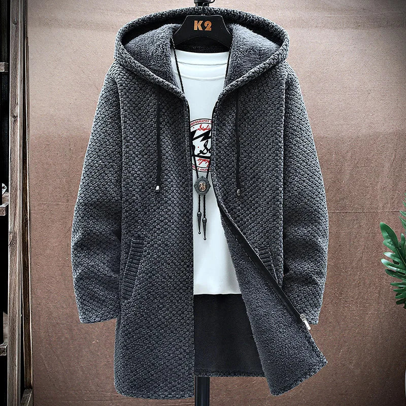 Hoodie van Wol en Kasjmiermix (Heren)