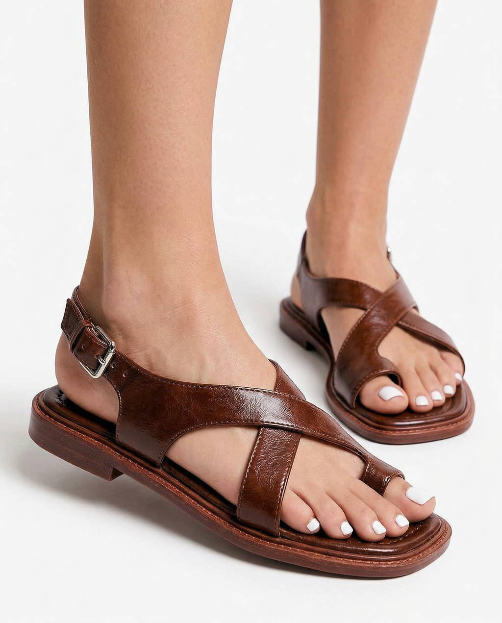 Leren Sandalen Dames met Orthopedisch Voetbed