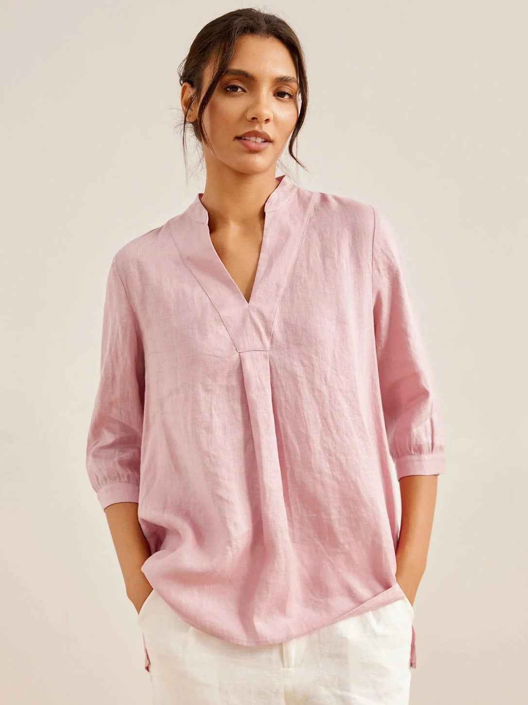 Linnen Blouse Relaxed Fit (Dames)