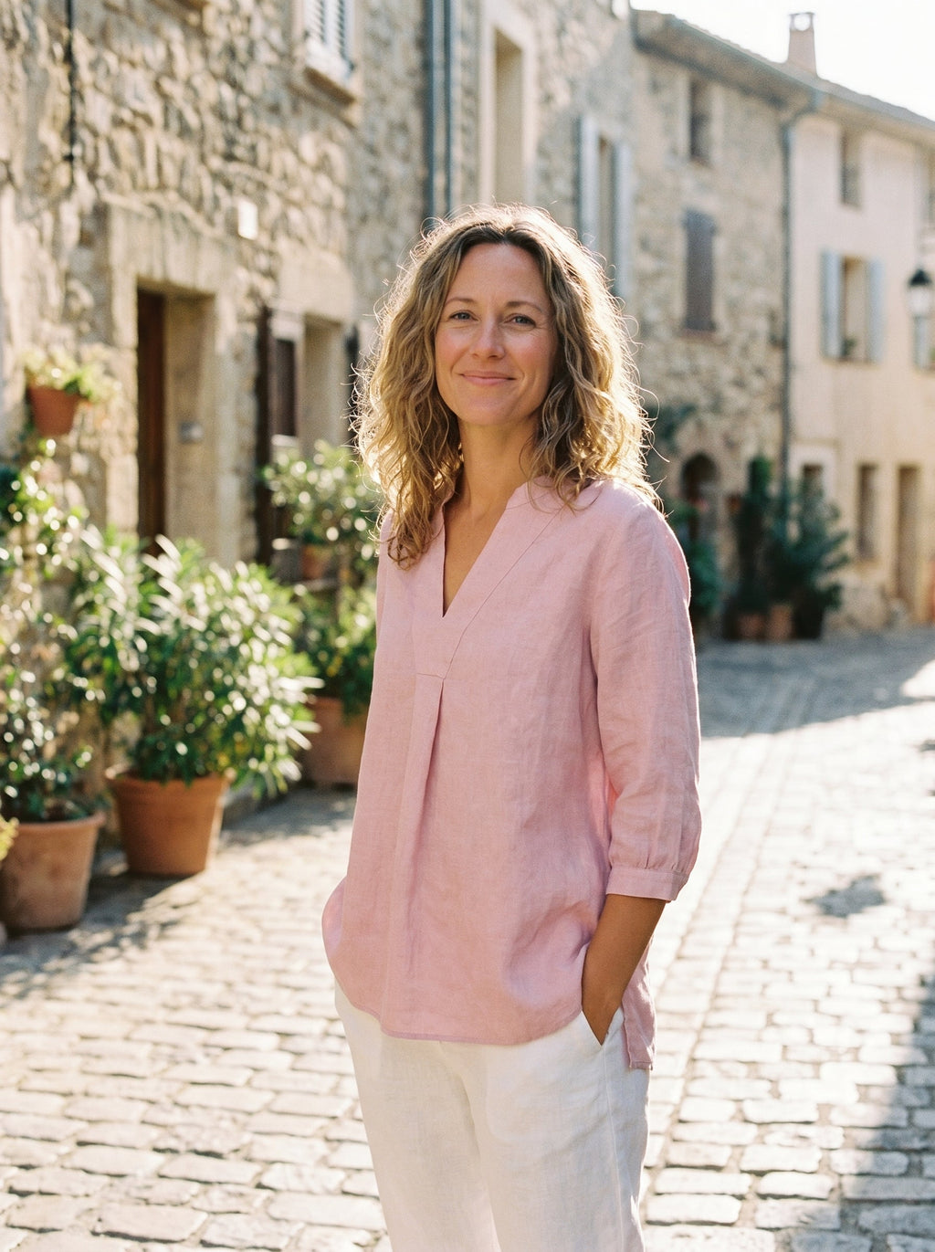 Linnen Blouse Relaxed Fit (Dames)