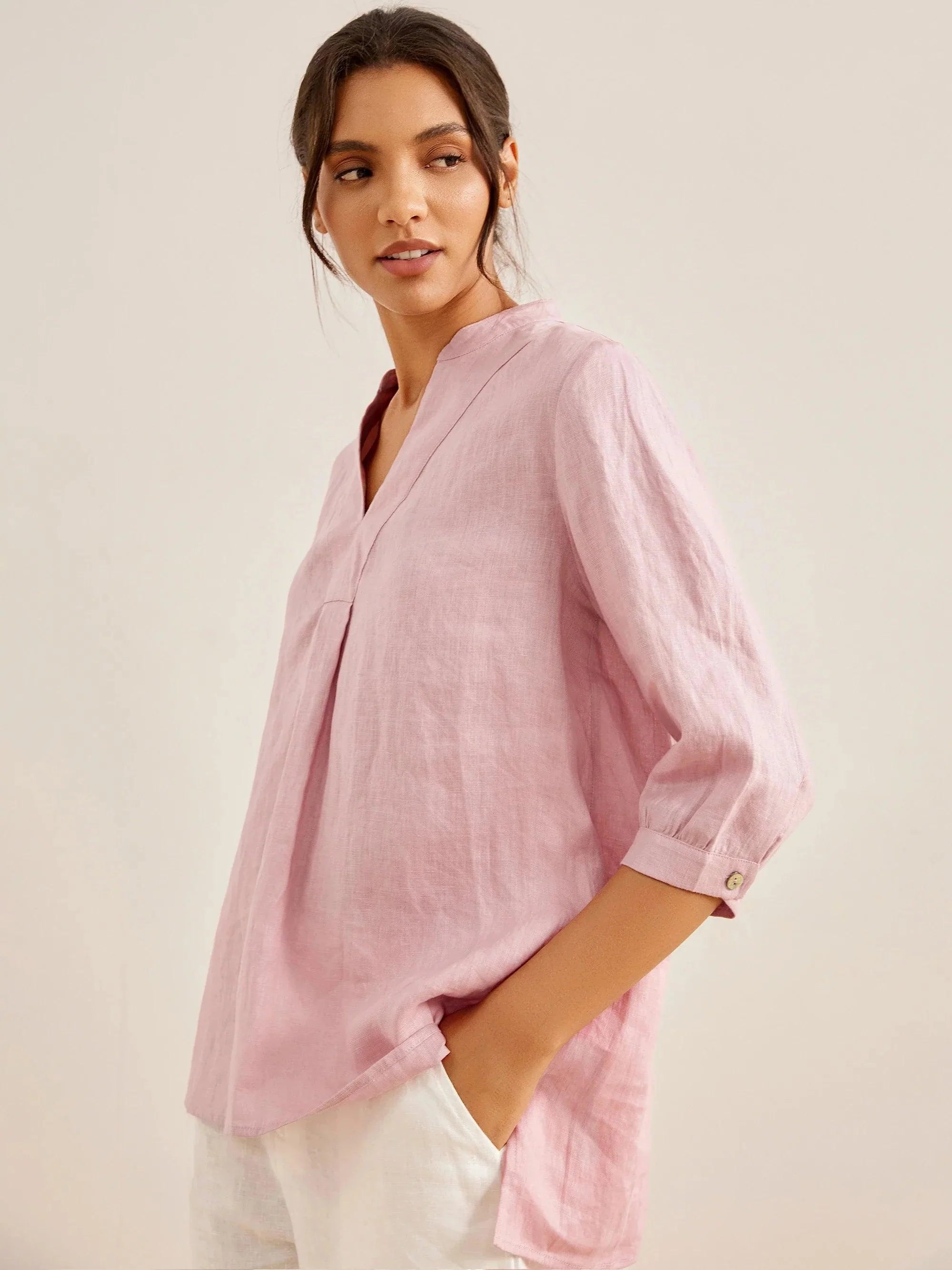 Linnen Blouse Relaxed Fit (Dames)