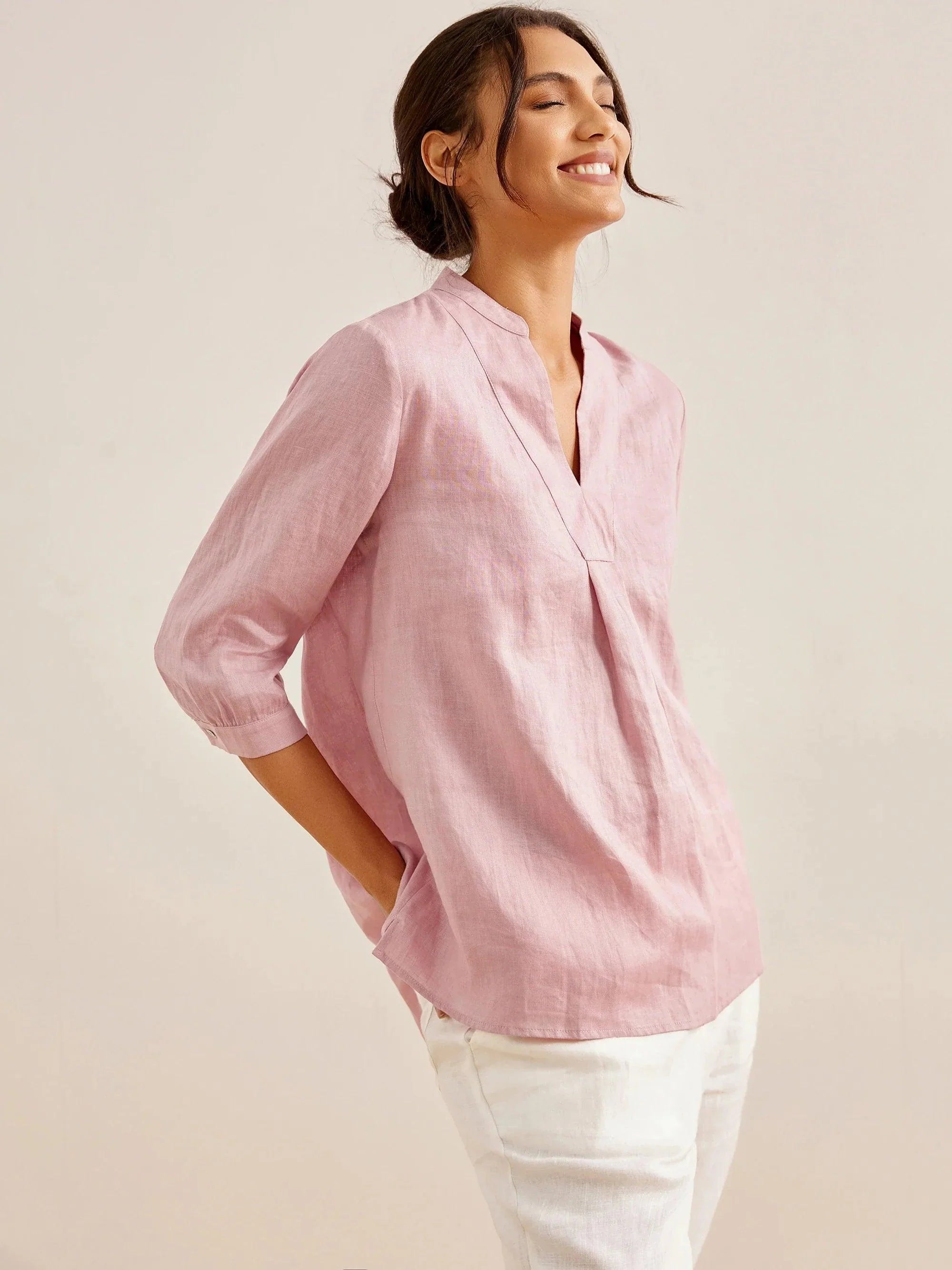 Linnen Blouse Relaxed Fit (Dames)