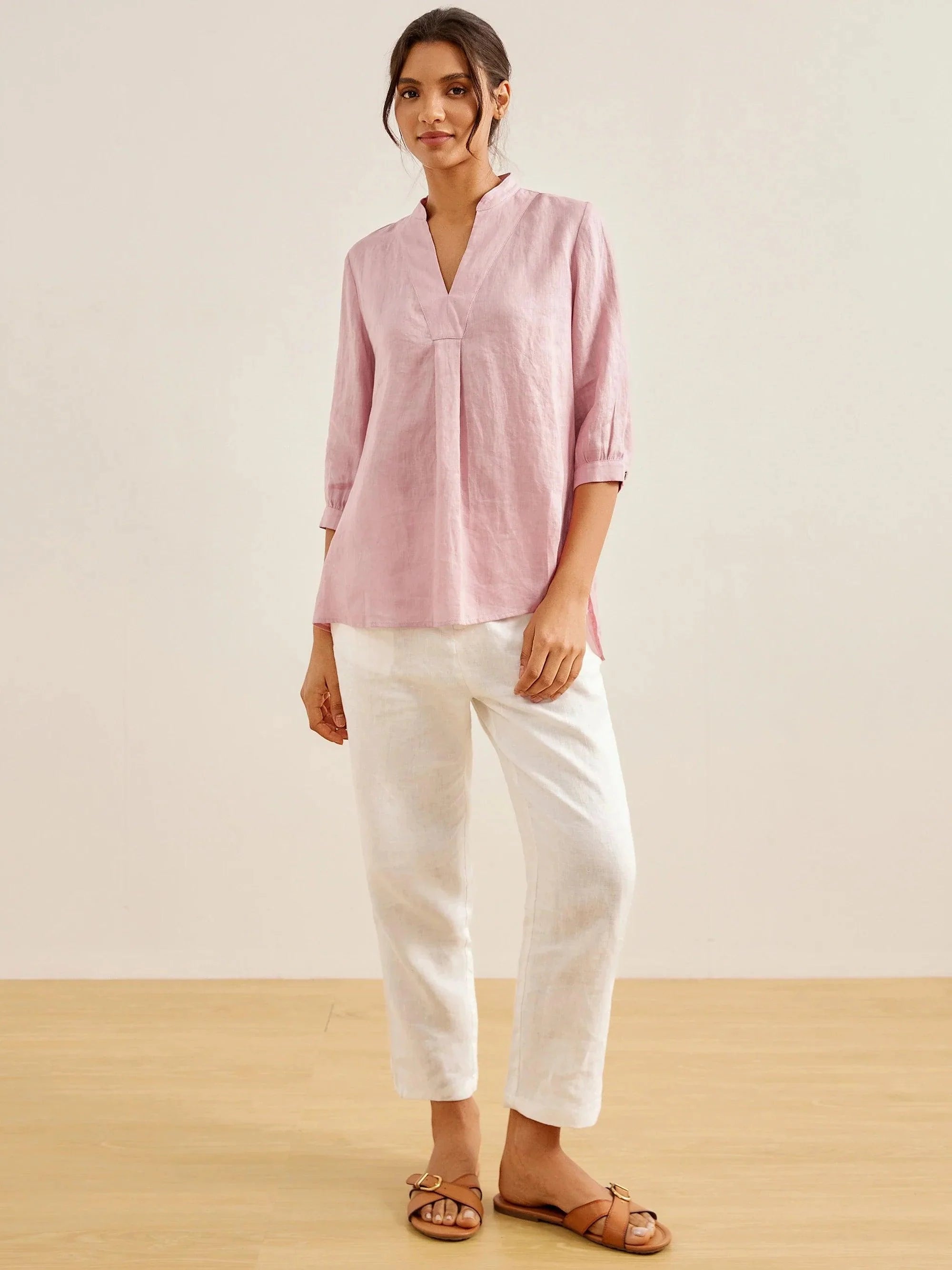 Linnen Blouse Relaxed Fit (Dames)