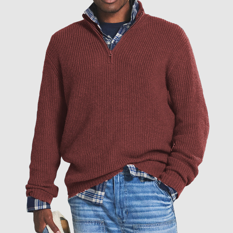 Comfortabele Trui met Rits (Heren)