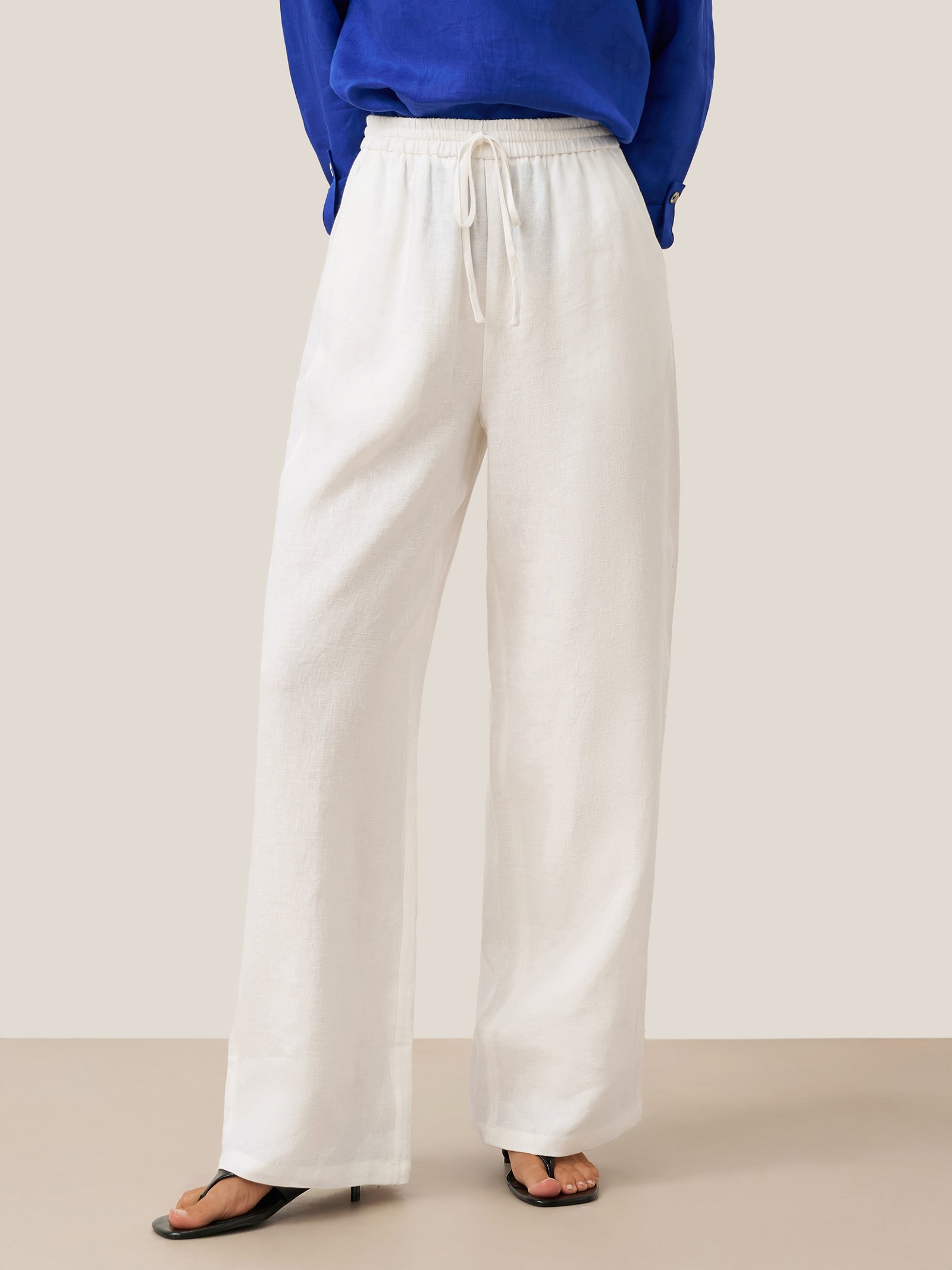 Linnen Broek met Rechte Pasvorm (Dames)