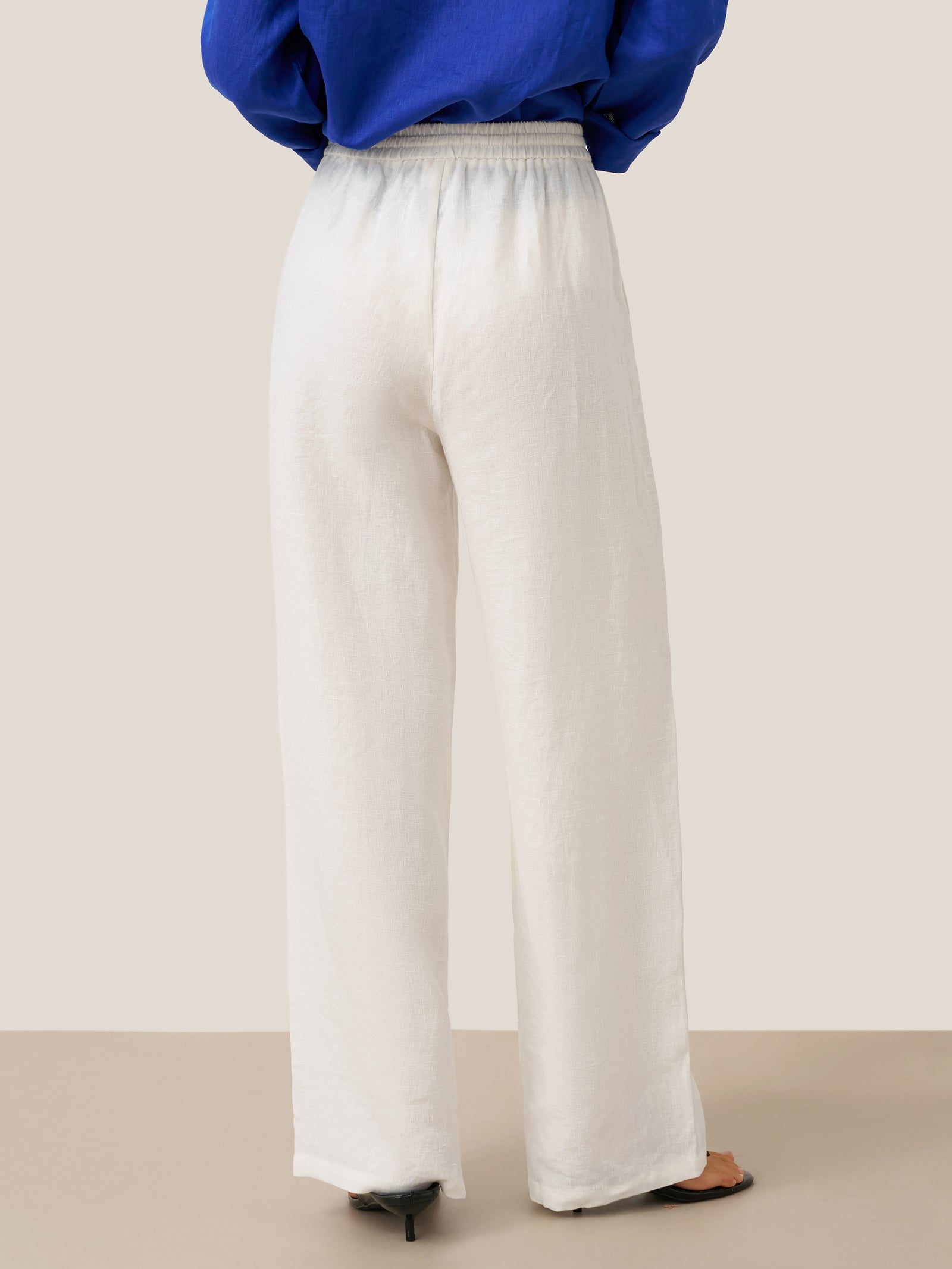 Linnen Broek met Rechte Pasvorm (Dames)