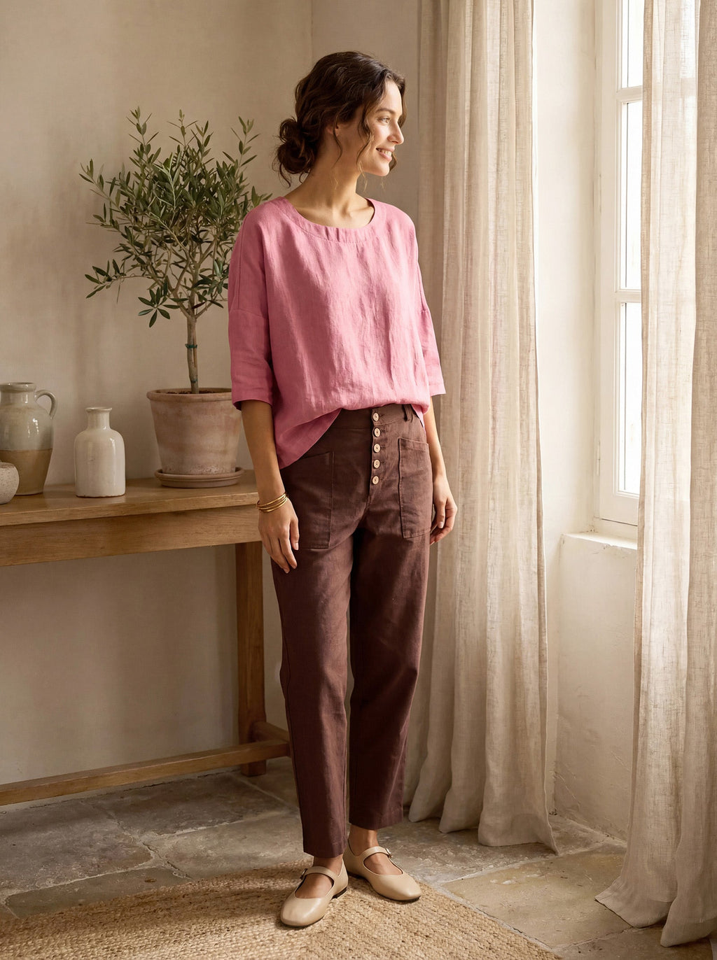 Comfortabele Linnen Broek (Dames)