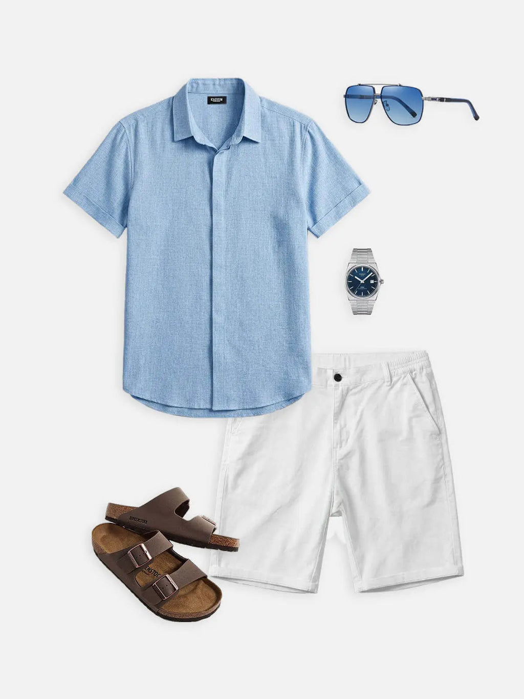 Linnen Katoenmix Overhemd Slim Fit (Heren)