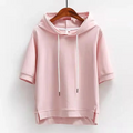 Korte Mouwen Hoodie Katoen (Dames)