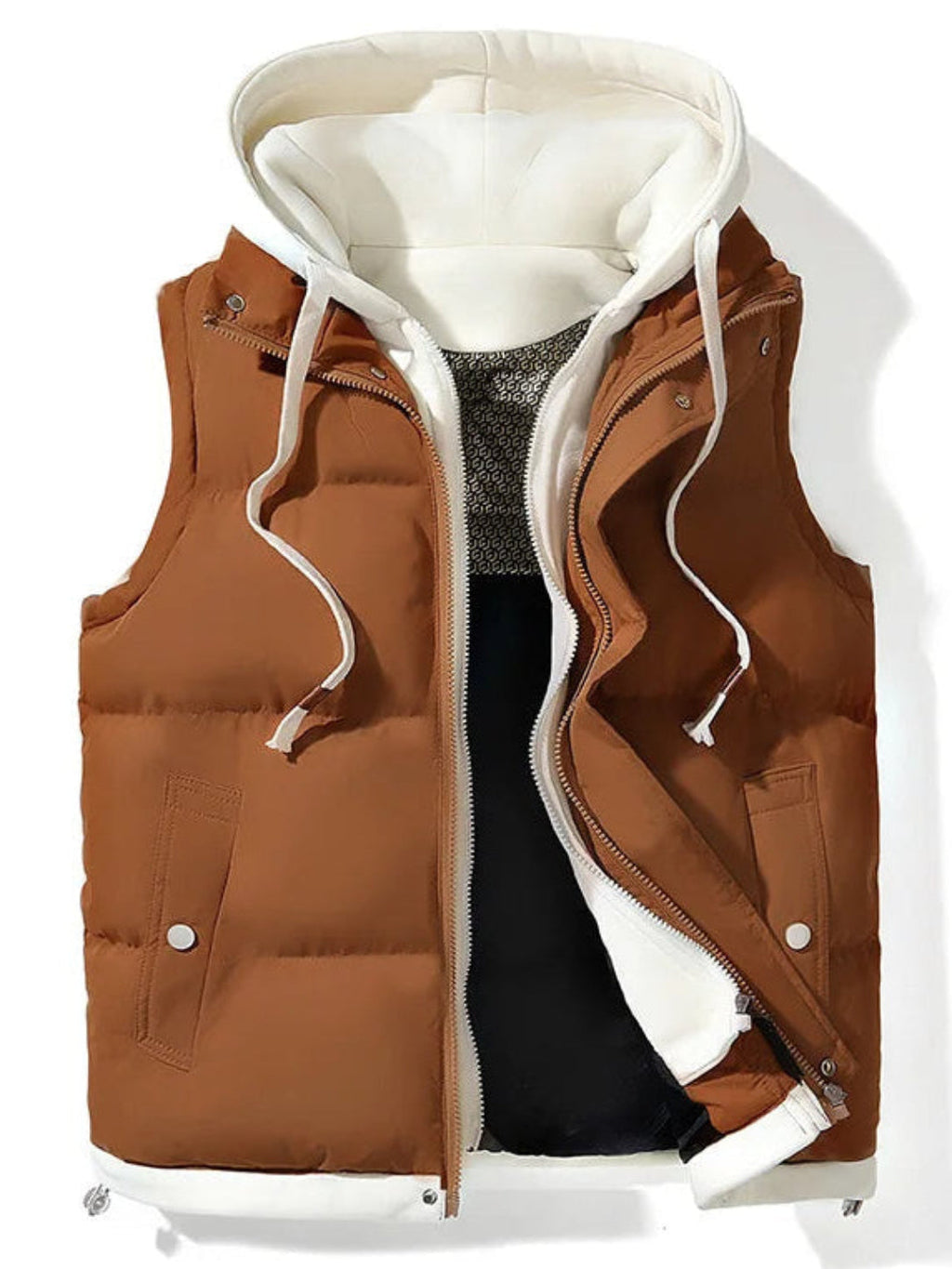 Softshell Puffer Vest Met Capuchon (Heren)