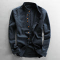 Osaka - White Linen Button Down Shirt, Breathable Cotton Blend, Relaxed Fit 0