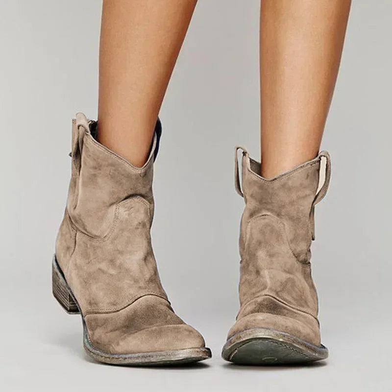 Enkellaarsjes met Hak en Vintage Western Design