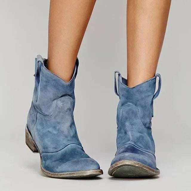 Enkellaarsjes met Hak en Vintage Western Design