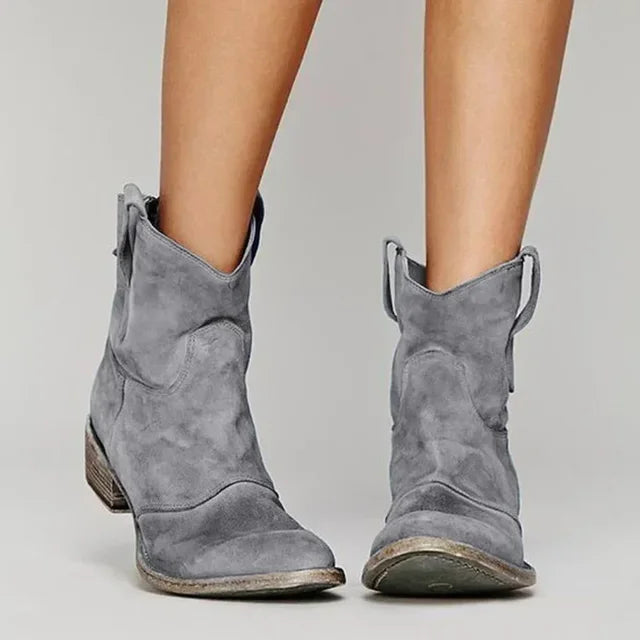 Enkellaarsjes met Hak en Vintage Western Design