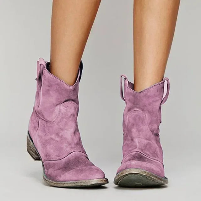 Enkellaarsjes met Hak en Vintage Western Design