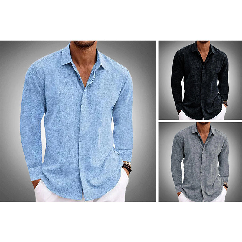 Roberto Russo - Amsterdam Linen Blend Shirt with Button Closure 3