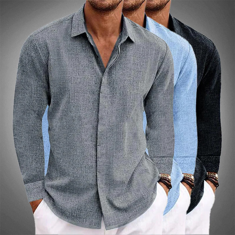 Roberto Russo - Amsterdam Linen Blend Shirt with Button Closure 4