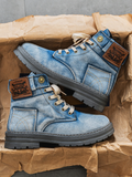 Robuuste Denim Laarzen Met Antislip (Heren)