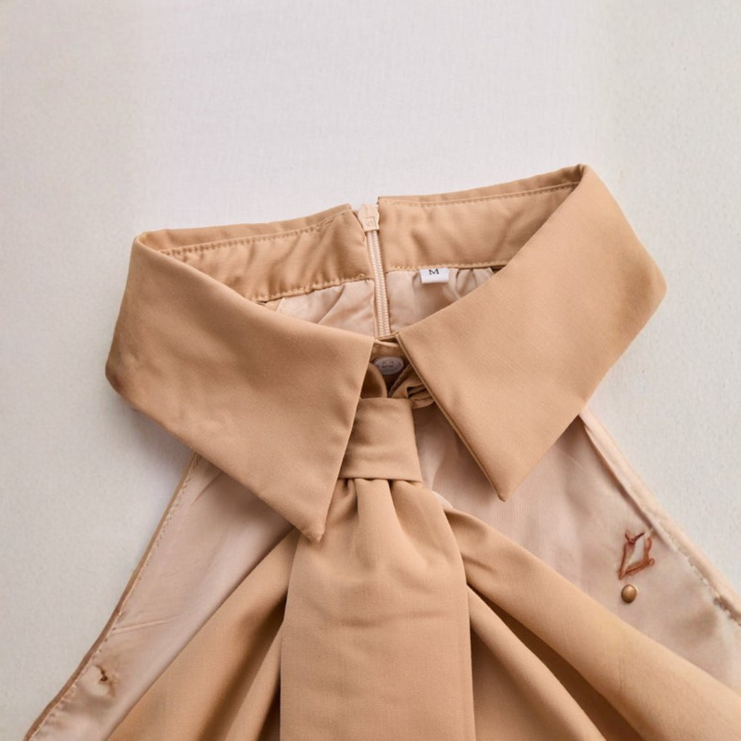 Stijlvolle Halterblouse met Stropdas Detail (Dames)