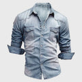 Theodore Willow - Slim Fit Miami Denim Shirt with Chest Pockets 0