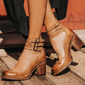 Vintage Enkelbandje Schoenen Met Blokhak (Dames)