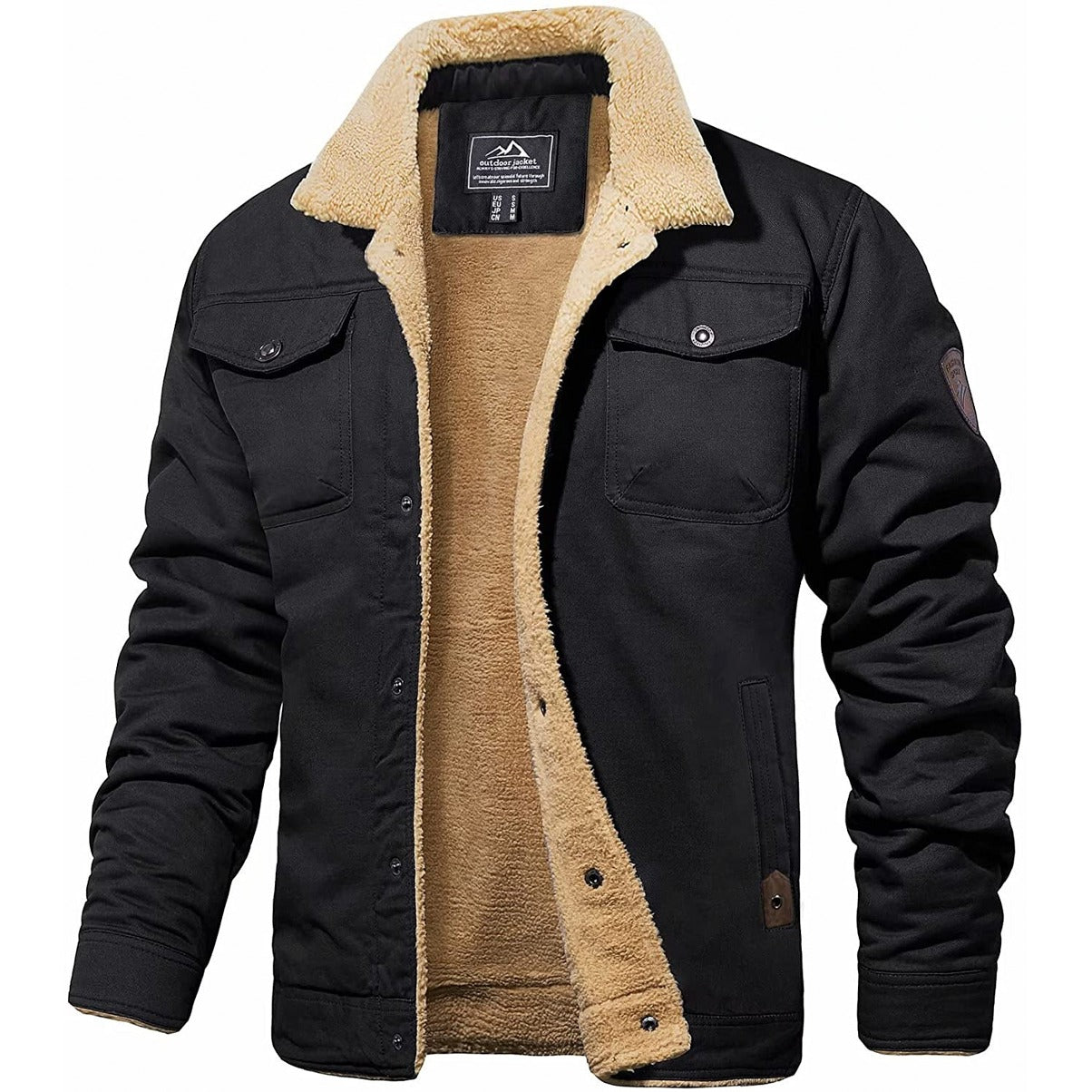 Comfortabele Sherpa Winterjas (Heren)