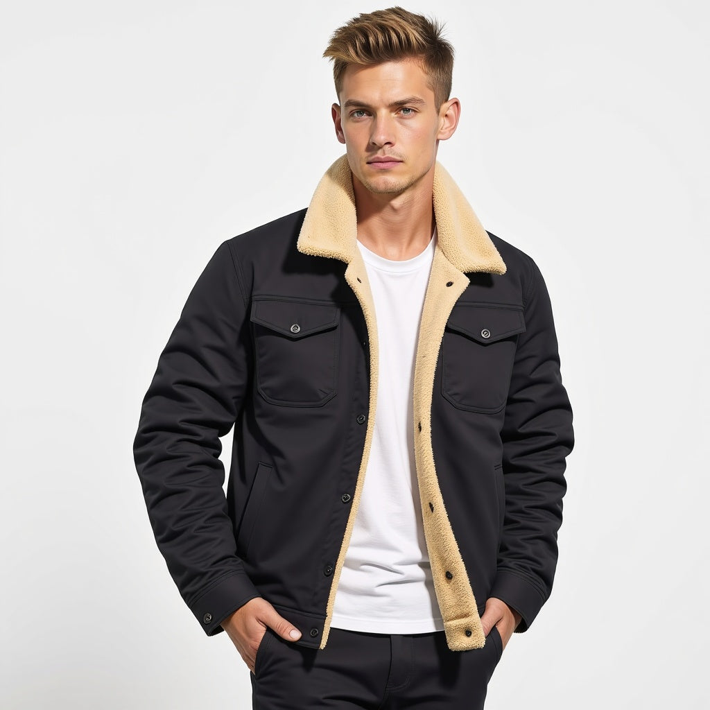 Comfortabele Sherpa Winterjas (Heren)