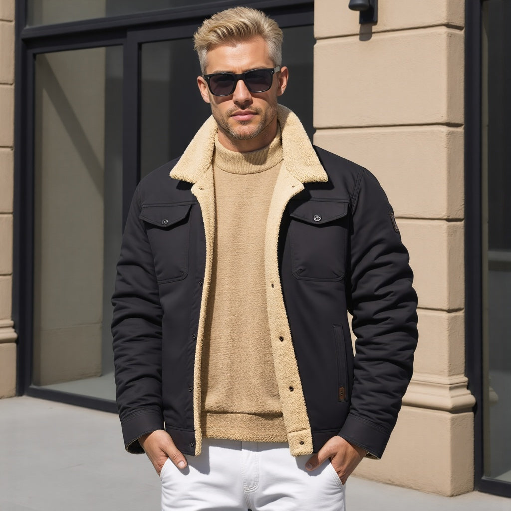 Comfortabele Sherpa Winterjas (Heren)